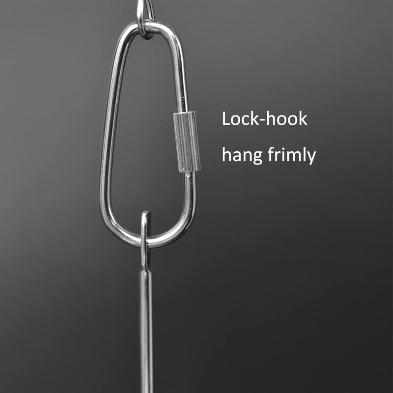 Essilnn Hanging Squirrel Feeder Outside Corn Cobs Holder for Squirrels Chipmunk Funny Toy (Stainless Steel B) - Image 4